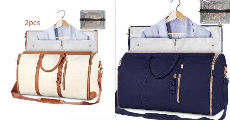 Spacious Travel Duffel Bag - Versatile Women's Handbag with Folding Suit Compartment in Multiple Color Options