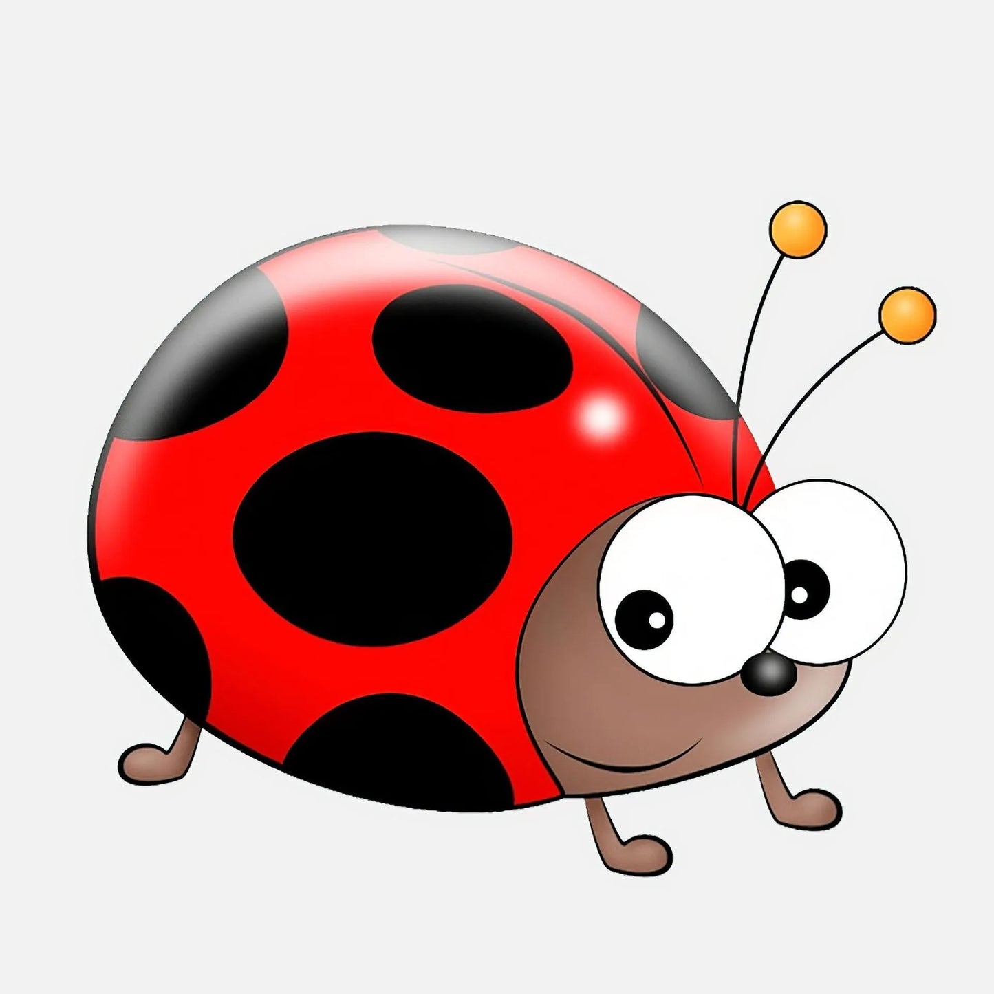 14.5cm LADYBIRD cartoon sticker on car window with PVC material and three colour options