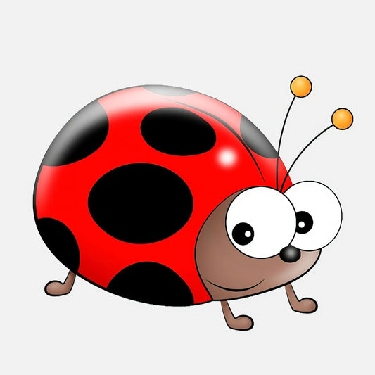 14.5cm LADYBIRD cartoon sticker on car window with PVC material and three colour options