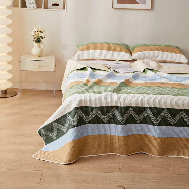 Cotton printed bed sheet set in modern simplicity style, sizes 200x220cm and 250x220cm, for a 2.2-metre bed