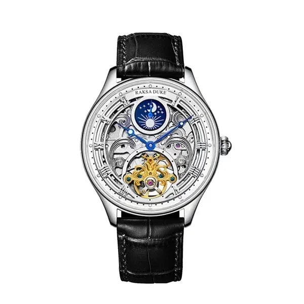 Business leisure waterproof watch with steel strap, 16mm thickness, Duke Rosa style