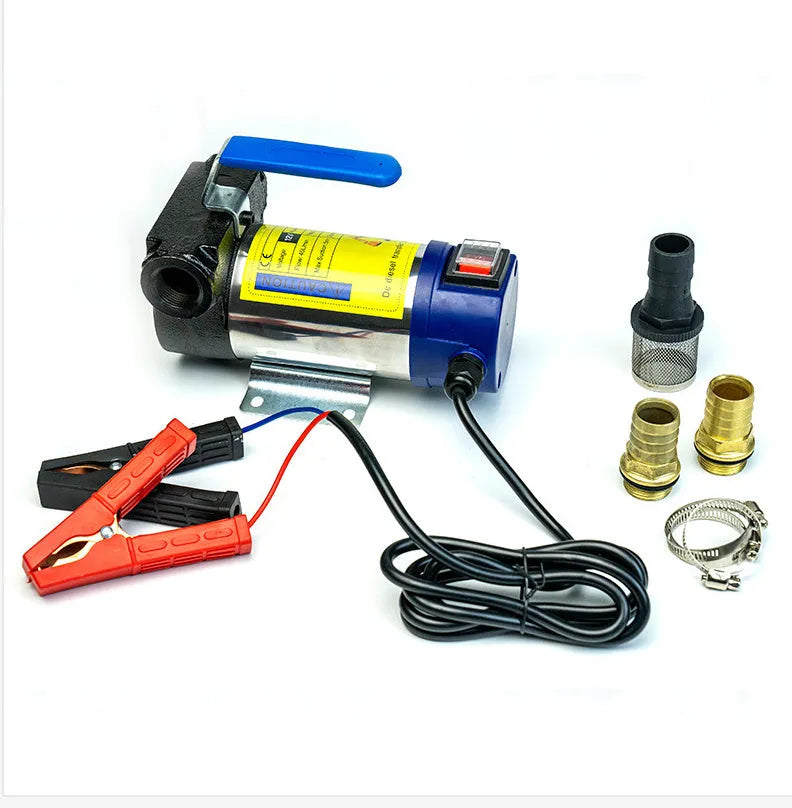 Electric oil pump, portable, 12V/24V/220V, 0.26kW, 45m³/h flow, 8m head, 25mm inlet