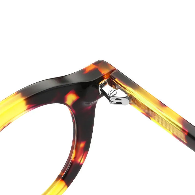 Niche hip-hop fashion rap glasses with plate frame construction, thick sebum colour stitching, full rim box style, and plastic lenses available in five distinct frame colours C1, C2, C3, C4, C5 for a signature look.