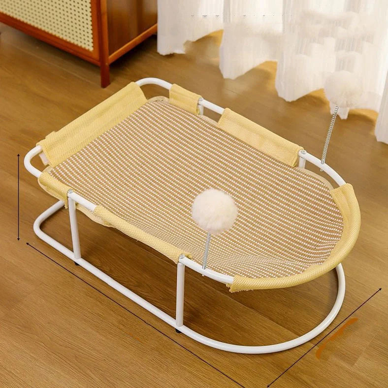 Large grey cat kennel with mesh panels showing interior space measuring 120cm