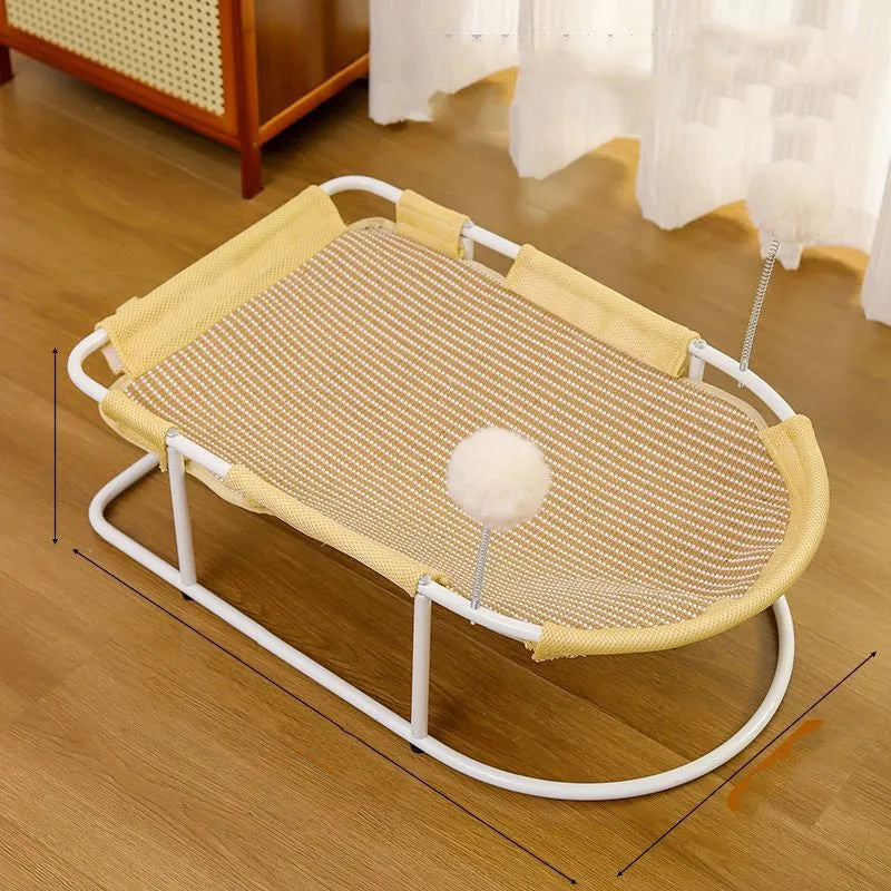 Large fabric kennel with bracket design for cats and puppies in grey colour