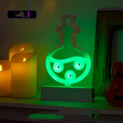 Set of nine glowing Halloween pumpkin lanterns in varying sizes from 14.5cm to 23cm height with plastic construction