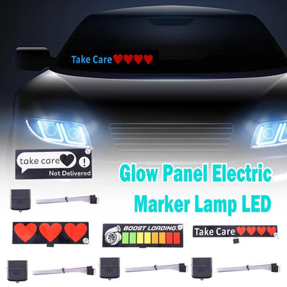 Ultra-thin LED car windshield glow panel with uniform brightness and multiple design options
