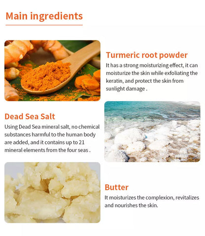 Turmeric Facial Scrub 220g for softening cutin and brightening skin