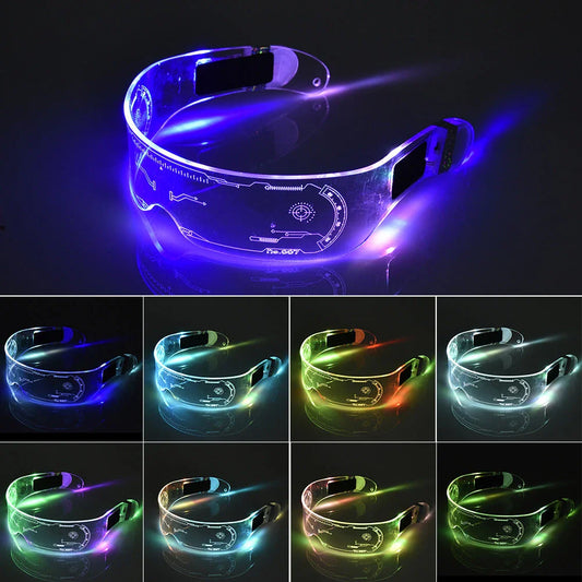 Vibrant LED party glasses with customizable color-changing effects, perfect for festivals, concerts, and celebrations