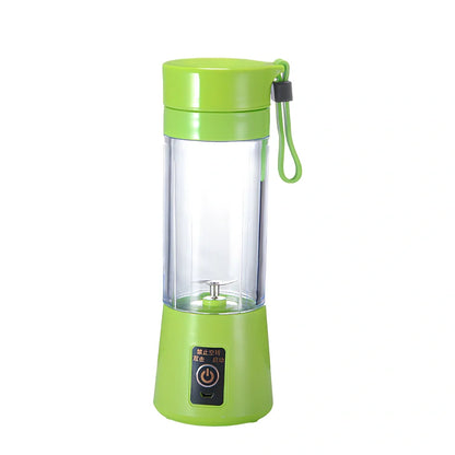 Portable electric juice cup with USB cable, measuring 22.5cm tall with 380ml capacity