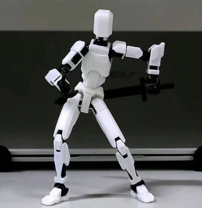 Versatile multi-jointed robotic action figure with customizable posing and design capabilities