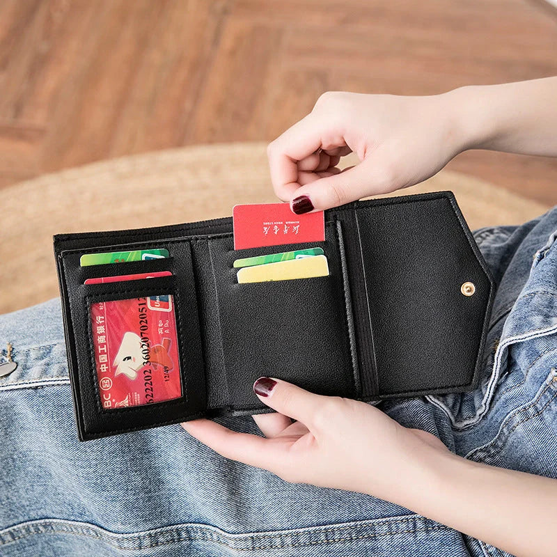 Youth tri-fold wallet with zipper coin purse and multi-card holder in various colors
