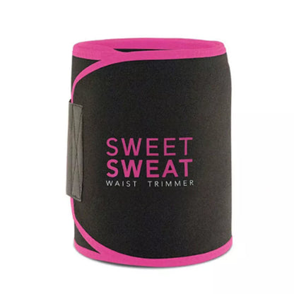 Women's neoprene sweat belt for fitness, available in yellow, red, and black