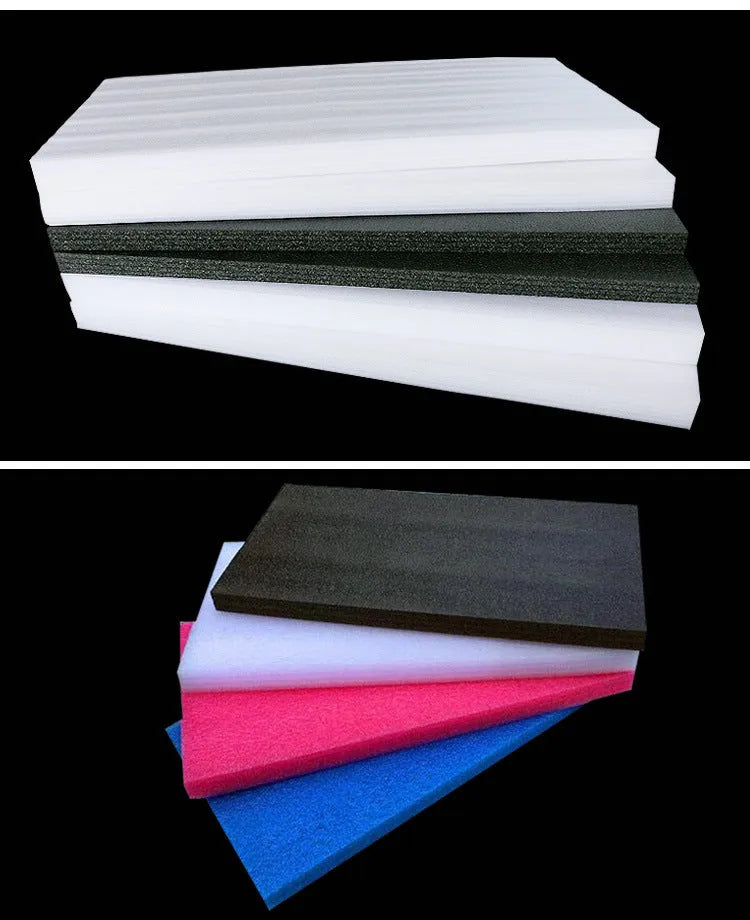 White EPE pearl cotton foam board measuring 200 by 100 cm with 10 mm thickness