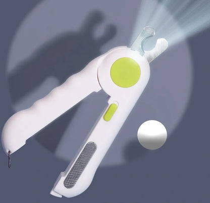 LED illuminated pet nail clippers for safe and precise trimming