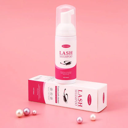 LASH SHAMPOO Mousse Eyelash Cleaning Solution 60ml in 3.7cm diameter bottle