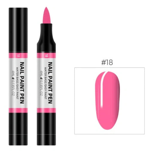 24 color water-based nail polish painting pen for 3D nail art designs