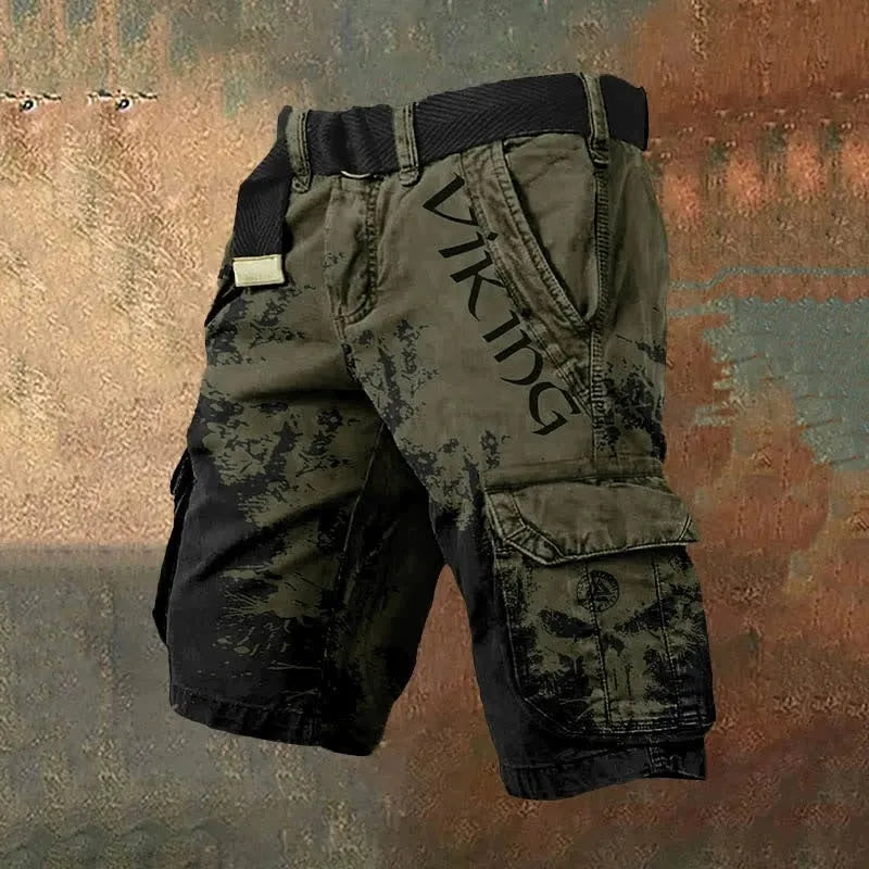 Men's digital printed zip shorts in polyester fabric showing colour and pattern options