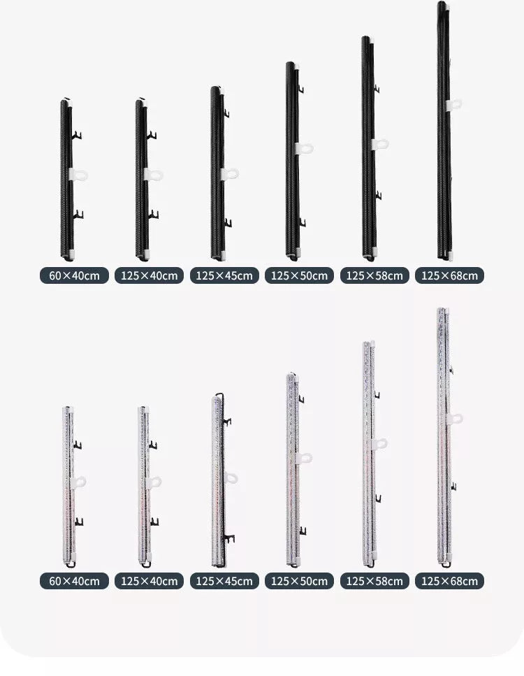 PVC household window sun protection shutter with suction cups in black dots and silver laser options