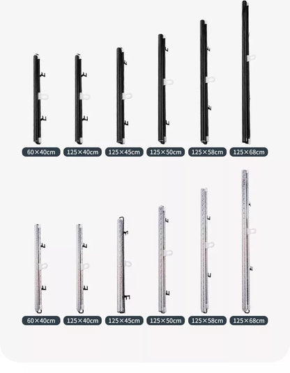 PVC household window sun protection shutter with suction cups in black dots and silver laser options