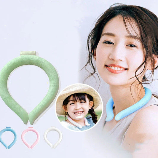 Innovative Cooling Neck Ring in various colors, designed to keep you cool and comfortable during hot summer weather.
