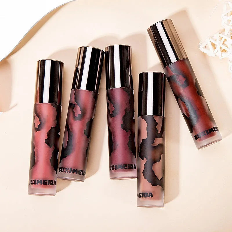 Lava Secret Matte Lip Mud Lipstick in five colour options with 3.2g net content and no-stain formula