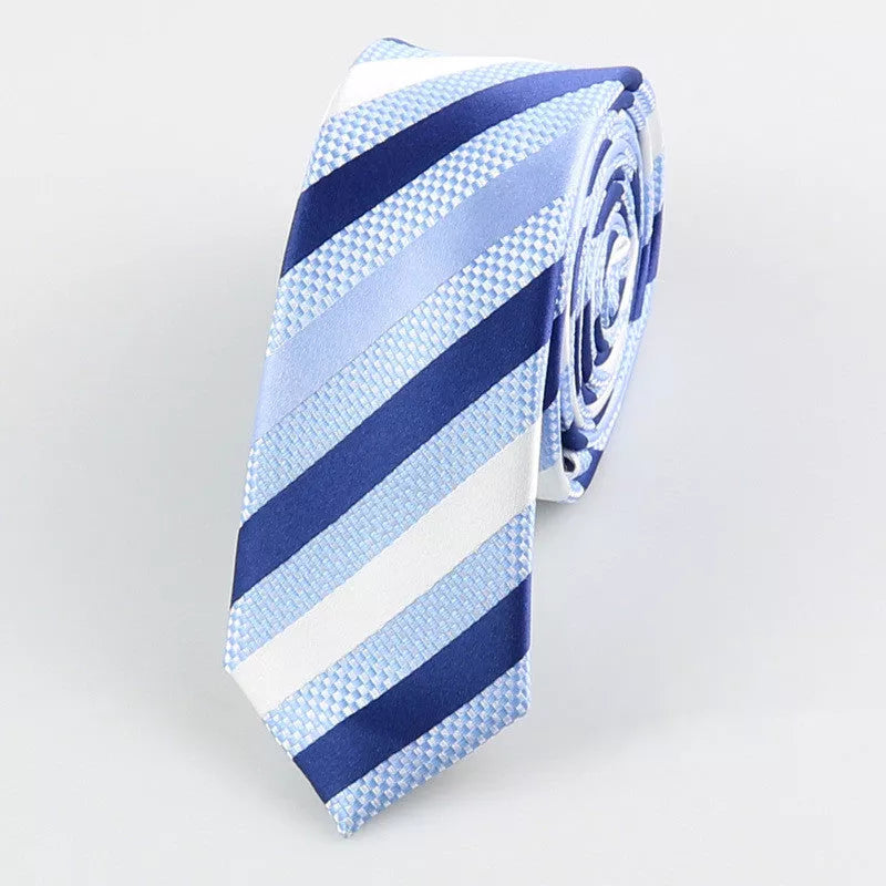 Korean style glossy hand tie for men, 5cm wide, striped dot retro design