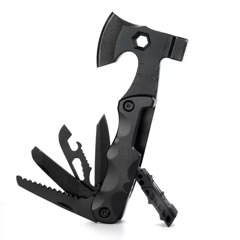 High carbon steel multifunctional outdoor axe for fire fighting and survival