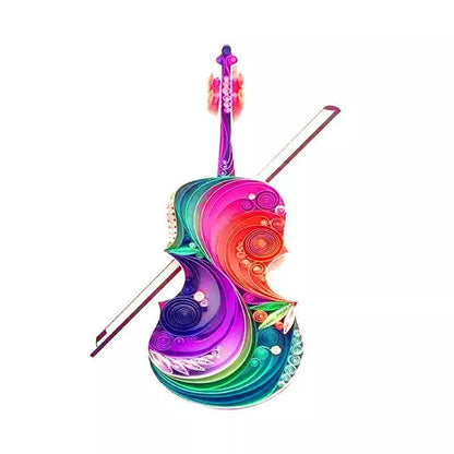 Handmade quilted paper painting set with animal themes and crafting tools