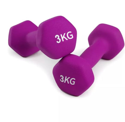 Yiling Hexagonal PVC Dumbbells for home fitness and strength training