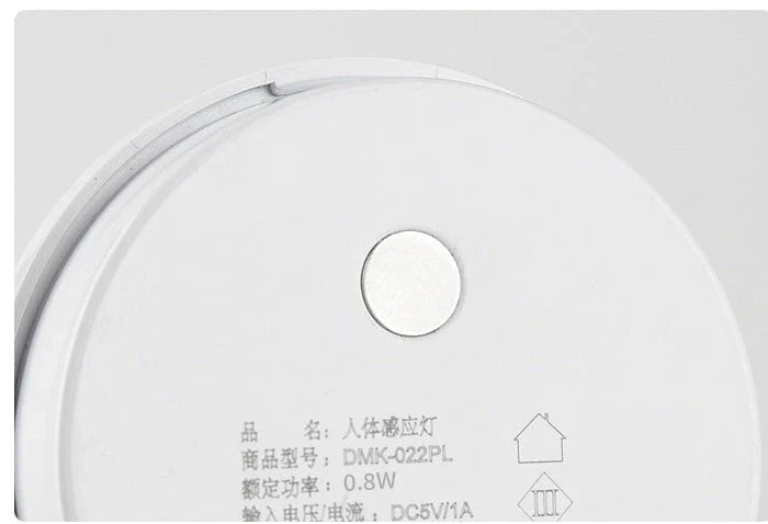 A versatile LED motion sensor night light with a 360-degree rotating head, perfect for illuminating any space in your home or office.