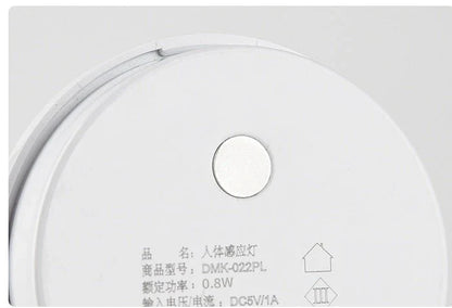 A versatile LED motion sensor night light with a 360-degree rotating head, perfect for illuminating any space in your home or office.