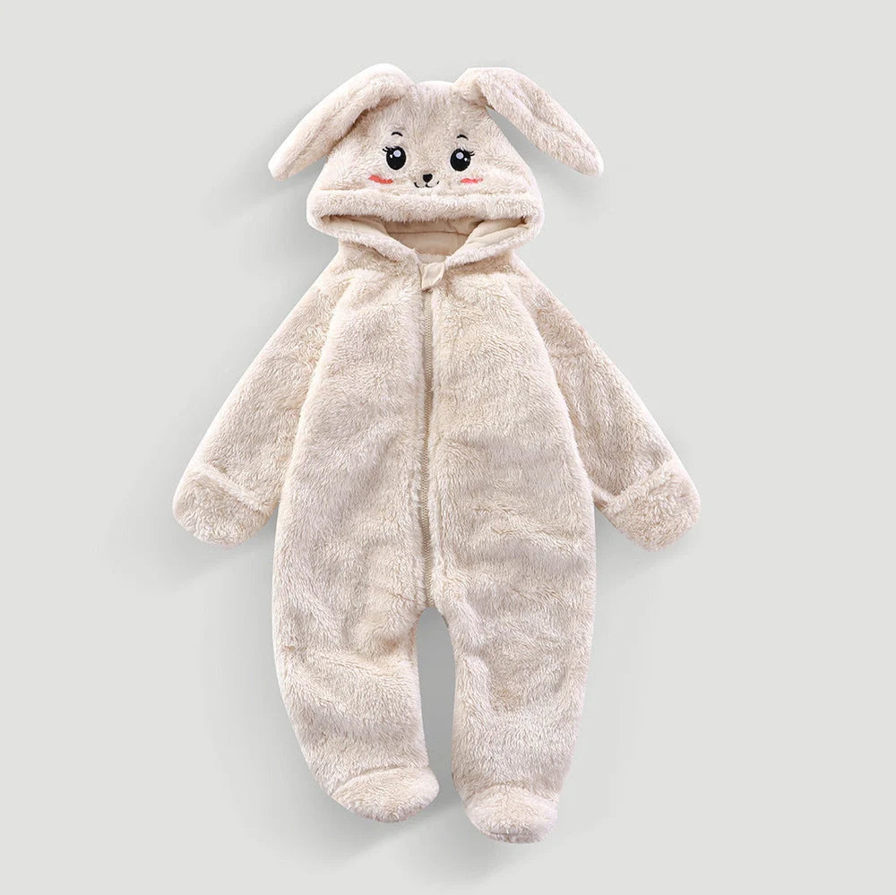 Children's thermal jumpsuit pyjamas in dark khaki colour with height options from 59cm to 80cm