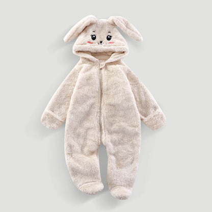 Children's thermal jumpsuit pyjamas in dark khaki colour with height options from 59cm to 80cm