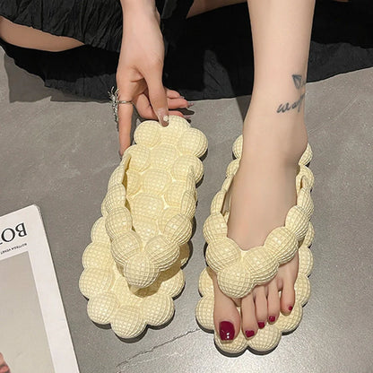 Women's PVC bubble slippers with herringbone sole in various colors