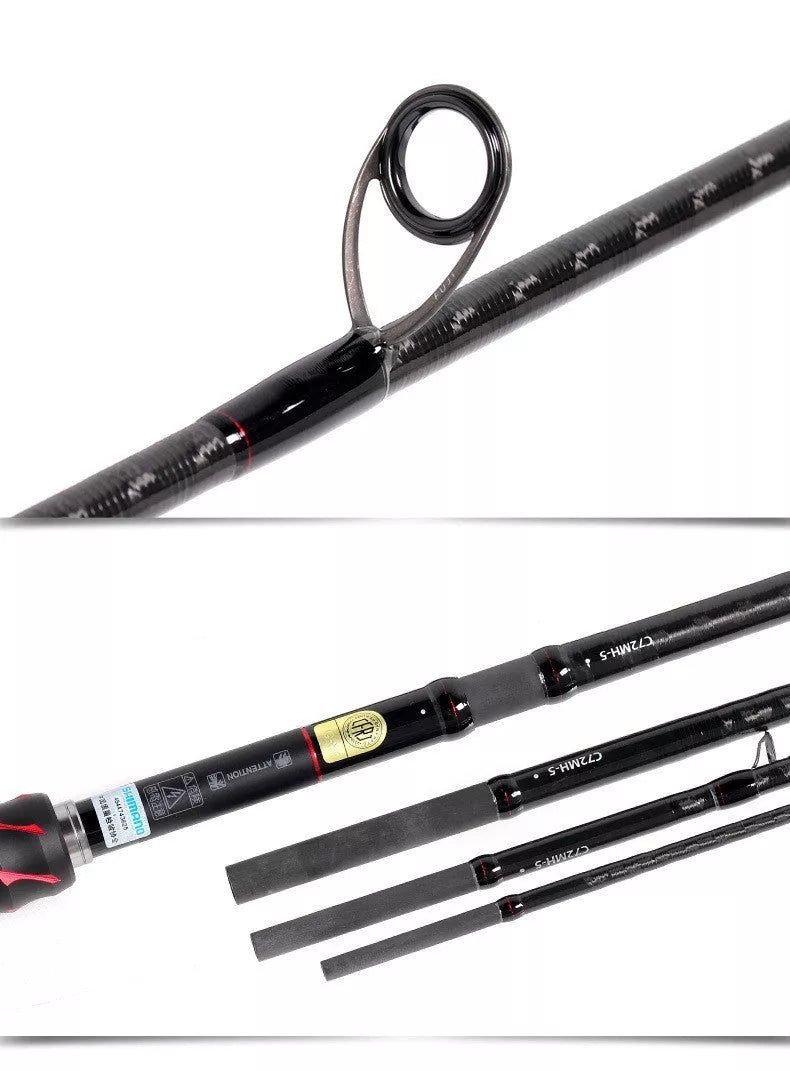Portable multi-section carbon fishing rod for travelers, lightweight and durable