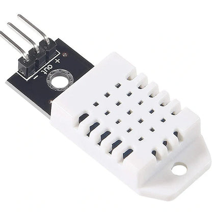 DHT22 digital temperature and humidity sensor module with AM2302 chip on PCB with pin connectors
