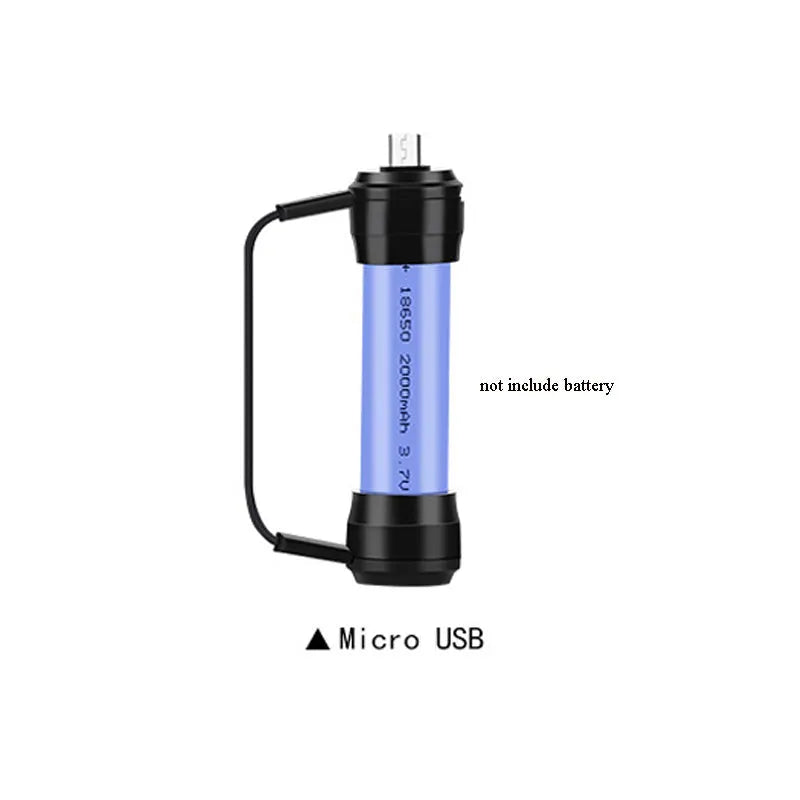 Mini keychain emergency charger for mobile phones with 18650 lithium battery compartment