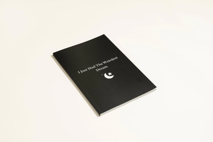 Black A5 dream journal notebook with 192 pages of cream paper for recording nightly visions