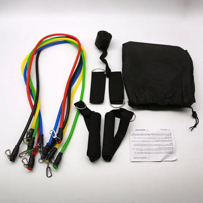 Multi-functional door sports pulling rope set with ABS plastic components and two hook sizes