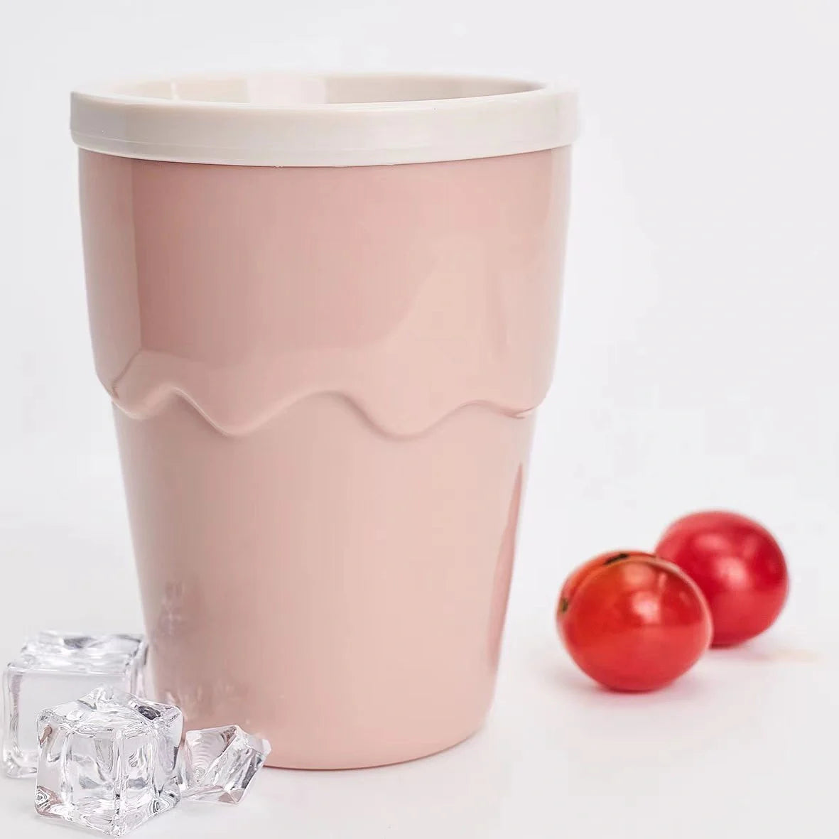 Stainless steel slushy cup for quick homemade ice cream and slushies