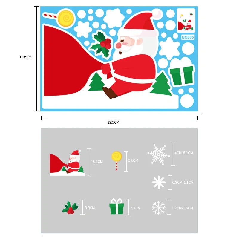 LED string lights with Santa Claus and snowflakes for Christmas decor