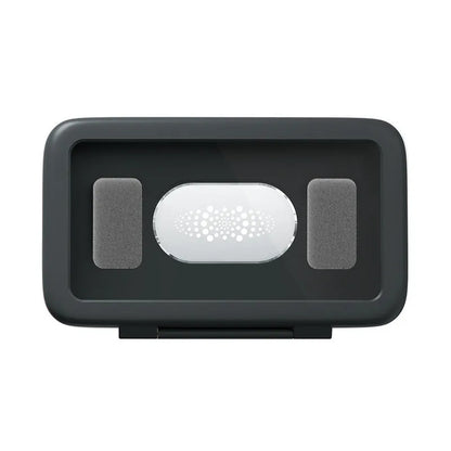 Waterproof shower phone holder mounted on bathroom tile with mobile phone visible through anti-fog window
