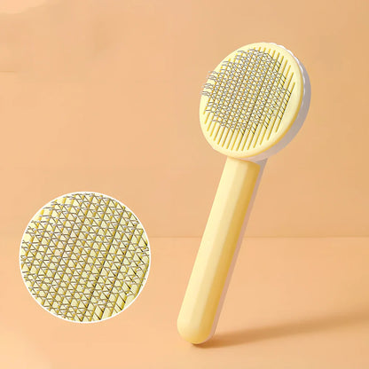 Floating hair cat self-cleaning needle comb in multiple colours removing loose fur