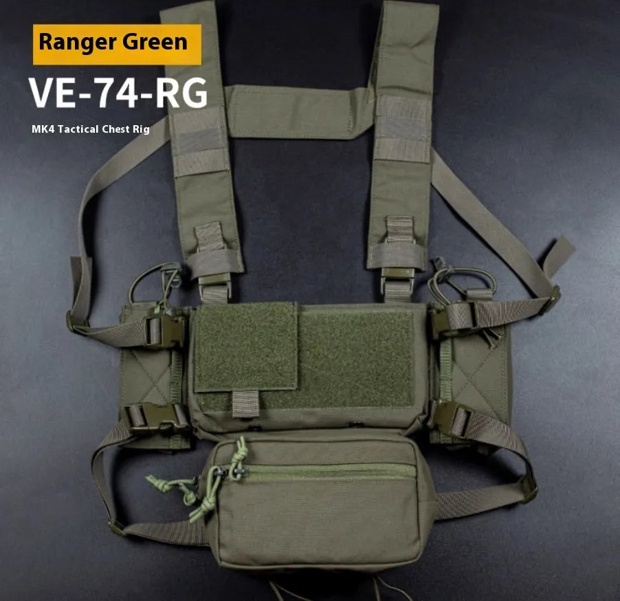 Expandable breathable chest mount vest in American Cordura fabric, available in multiple colours, one size fits all.