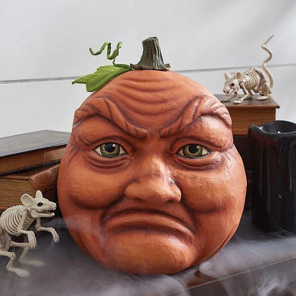 A collection of resin-crafted pumpkins in various sizes and shapes, perfect for Halloween decorations and displays.