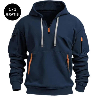Comfy hooded pullover sweatshirt in various colors and sizes for men and women