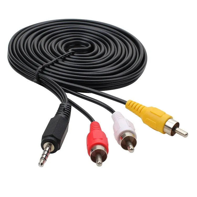 RCA Lotus head audio video cable for set-top box and TV, available in 0.5m to 10m lengths, Standard or Extended Edition.