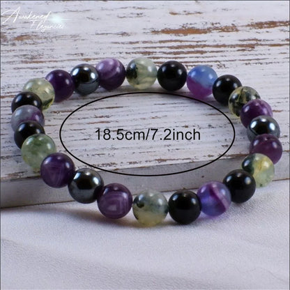 Rock Dark Style Natural Stone Bracelet with starry sky design