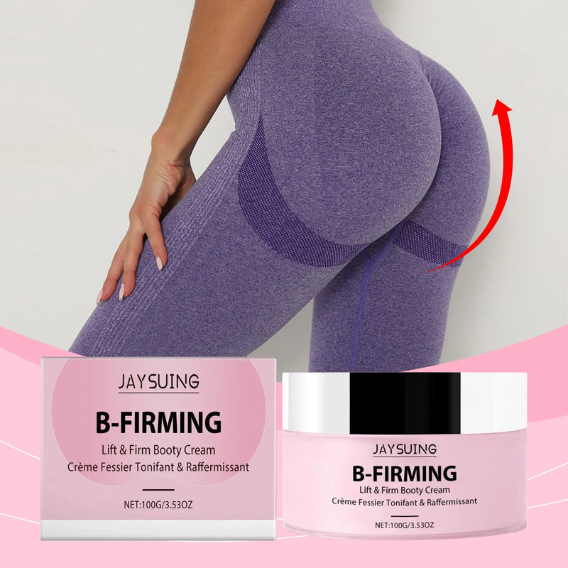 Hip and skin line moisturising cream containing hyaluronic acid and vitamin E in a 100g tube, formulated with glycerin and mineral oil to hydrate plump areas and neck lines, suitable for skin conditioning and targeted moisturising care.